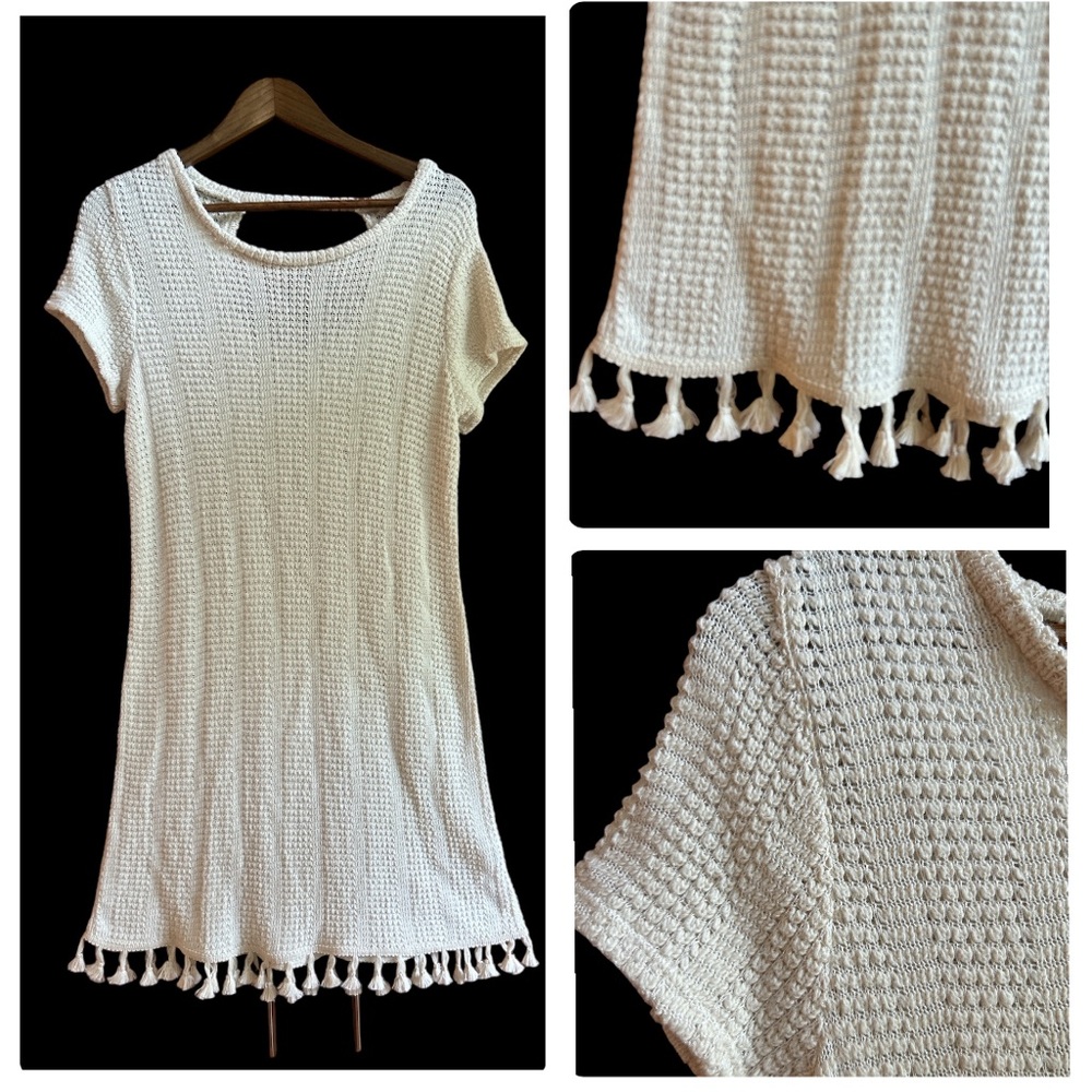 🔥LA MADE🔥short sleeved cotton/rayon knit midi dress, sz M